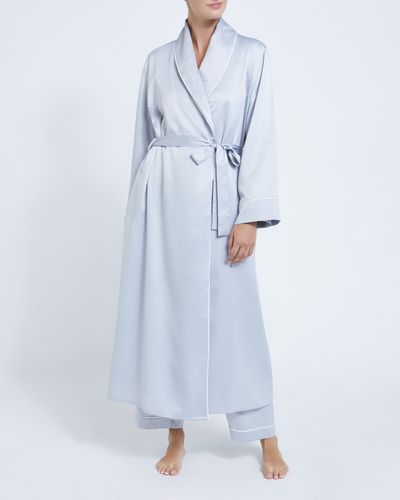 Francis Brennan the Collection Light Grey Satin Robe